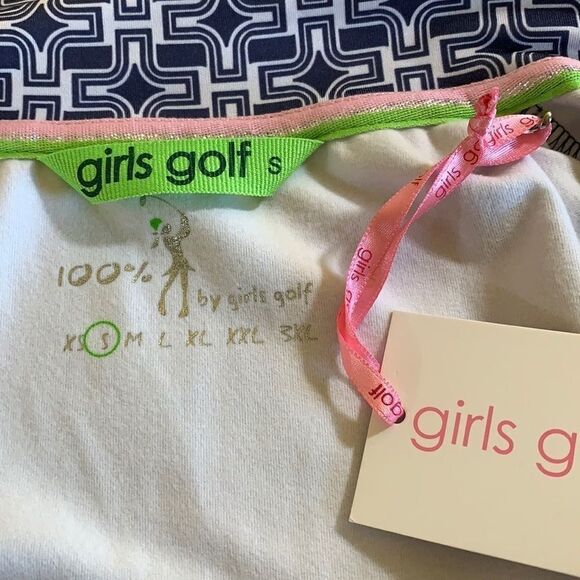 GIRLS GOLF Women’s ‘Golf Star’ Sequin Detail Zip Up Jacket Blue Size Small - Picture 2 of 10